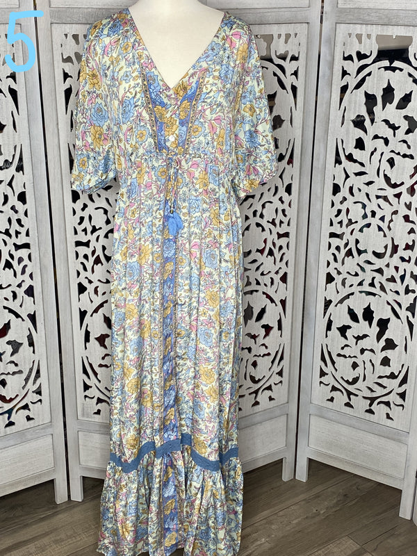 Boho Short Sleeve Maxi Dress