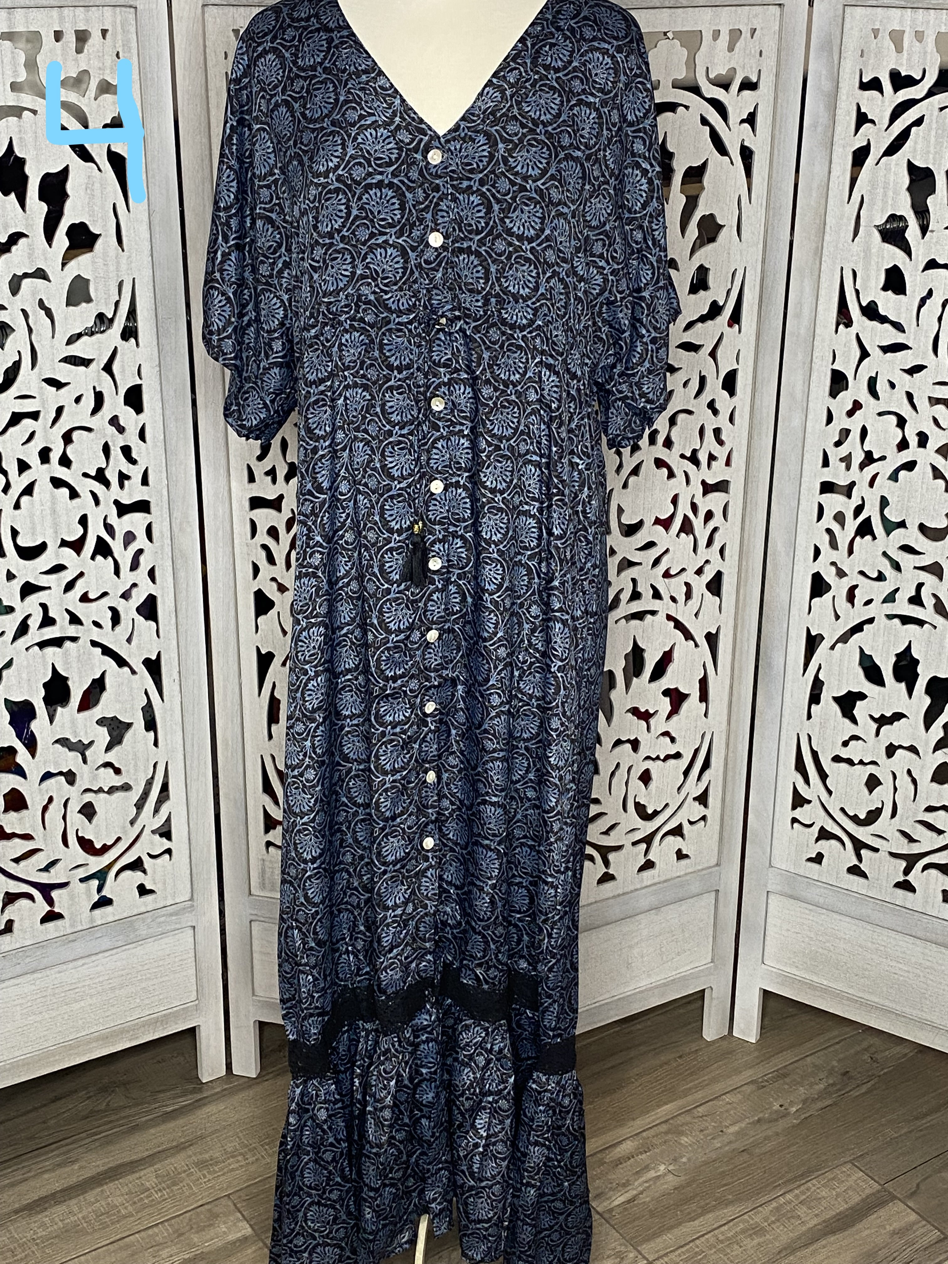 Boho Short Sleeve Maxi Dress