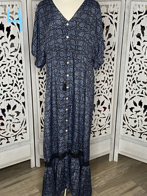 Boho Short Sleeve Maxi Dress