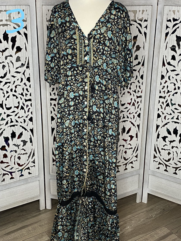 Boho Short Sleeve Maxi Dress