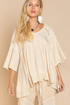 POL V Neck Boho Hoodie