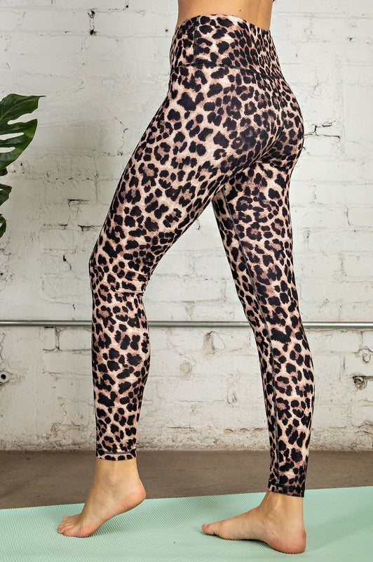 Brown Leopard Full Length Leggings