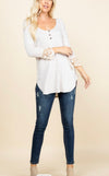 Waffle Crochet Trim Top
