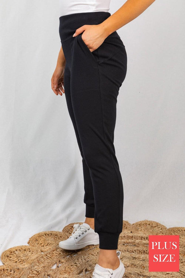 Black Knit Jogger Curvy