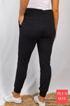 Black Knit Jogger Curvy