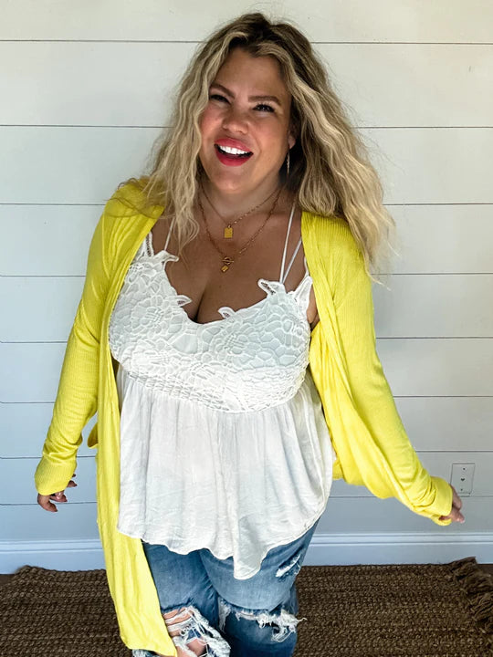 Sierra Ribbed Cardigan - Curvy - 5 Colors