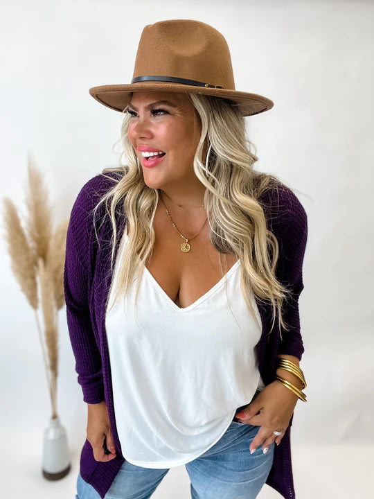FALL Lola Waffle Cardi CURVY- PLUS SIZE