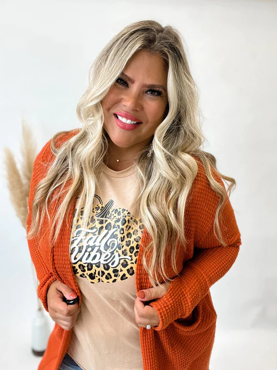 FALL Lola Waffle Cardi CURVY- PLUS SIZE