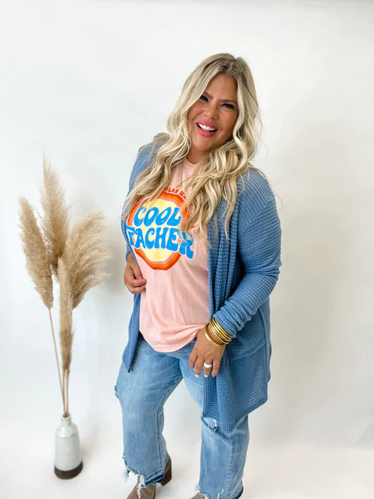 FALL Lola Waffle Cardi CURVY- PLUS SIZE