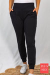 Black Knit Jogger Curvy