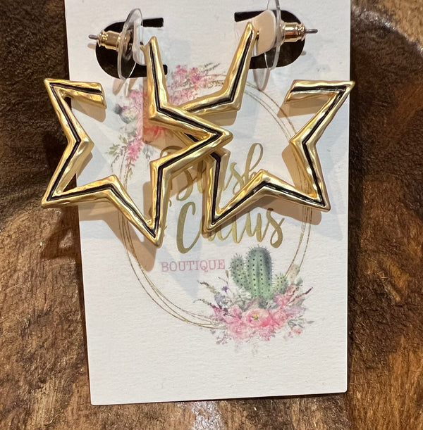 NEW Gold Star Earrings