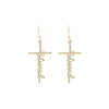 Blessed Cross Fish Hook Earrings - 2 colors