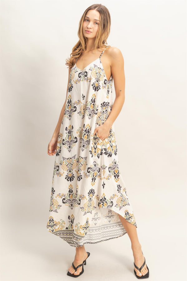 Floral Print Spaghetti Jumpsuit