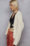 POL V-neck long sleeve regular fit cardigan