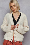 POL V-neck long sleeve regular fit cardigan