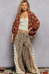 POL V-neck long sleeve cardigan