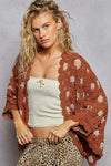 POL V-neck long sleeve cardigan