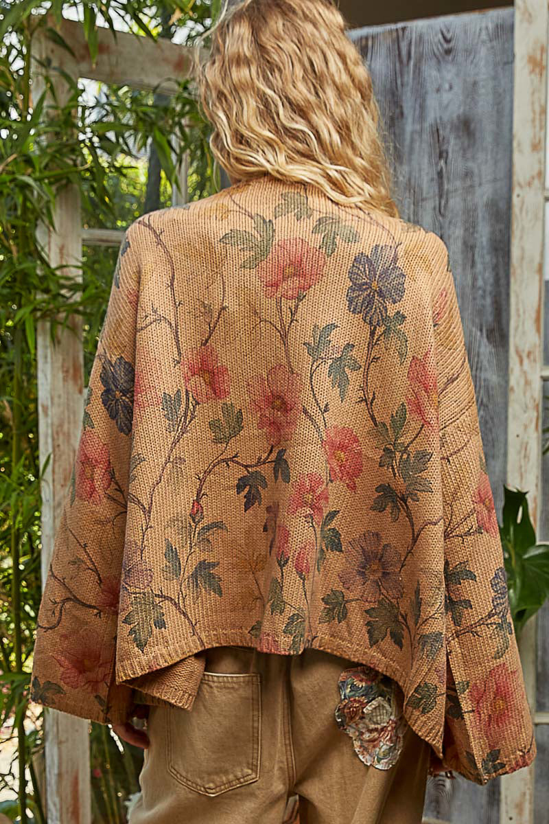 POL Designed in V-neck long sleeve regular fit sweater cardigan