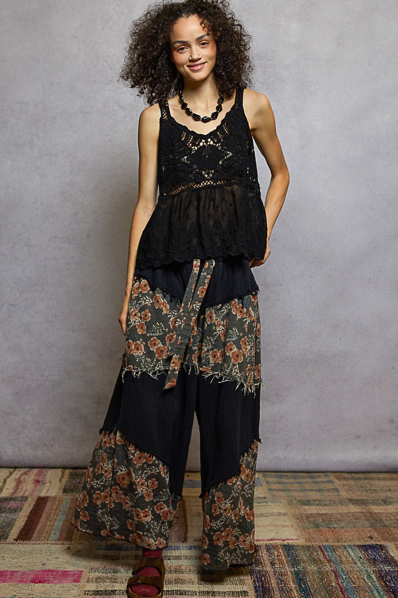 POL V - neck sleeveless top - Blush & Cactus