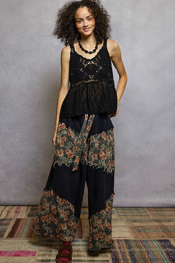 POL V - neck sleeveless top - Blush & Cactus