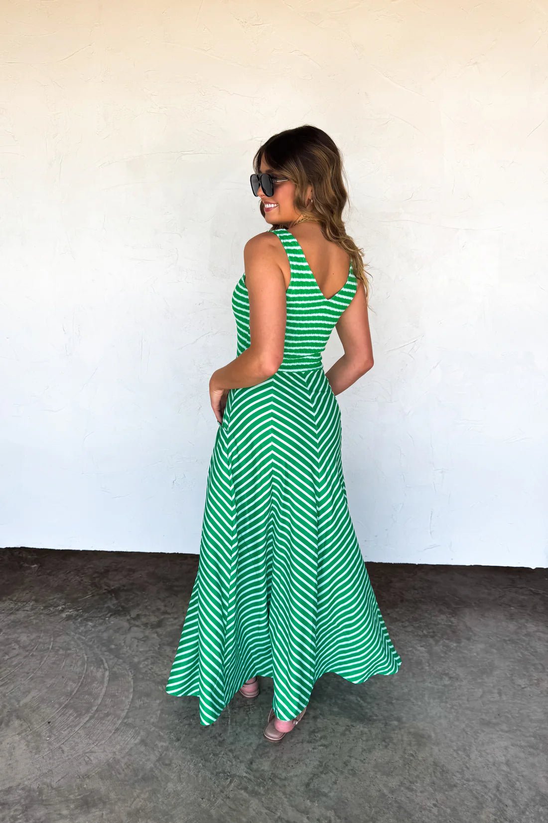 Tea Time & Tan Lines Maxi Dress - Blush & Cactus