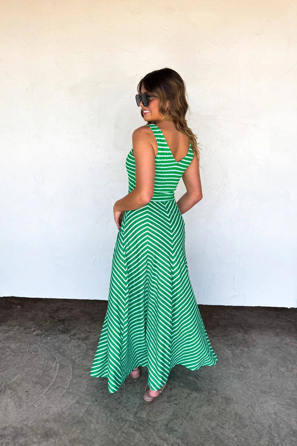 Tea Time & Tan Lines Maxi Dress - Blush & Cactus