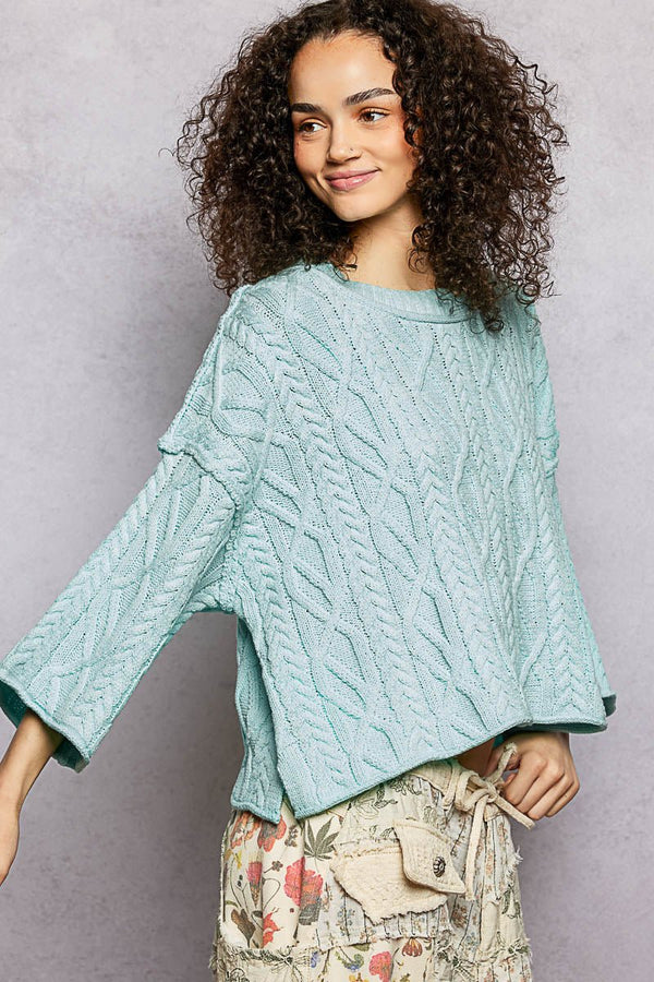 Seafoam Daydream Sweater - Blush & Cactus