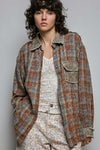 POL Lightweight plaid shirt - relaxed fit