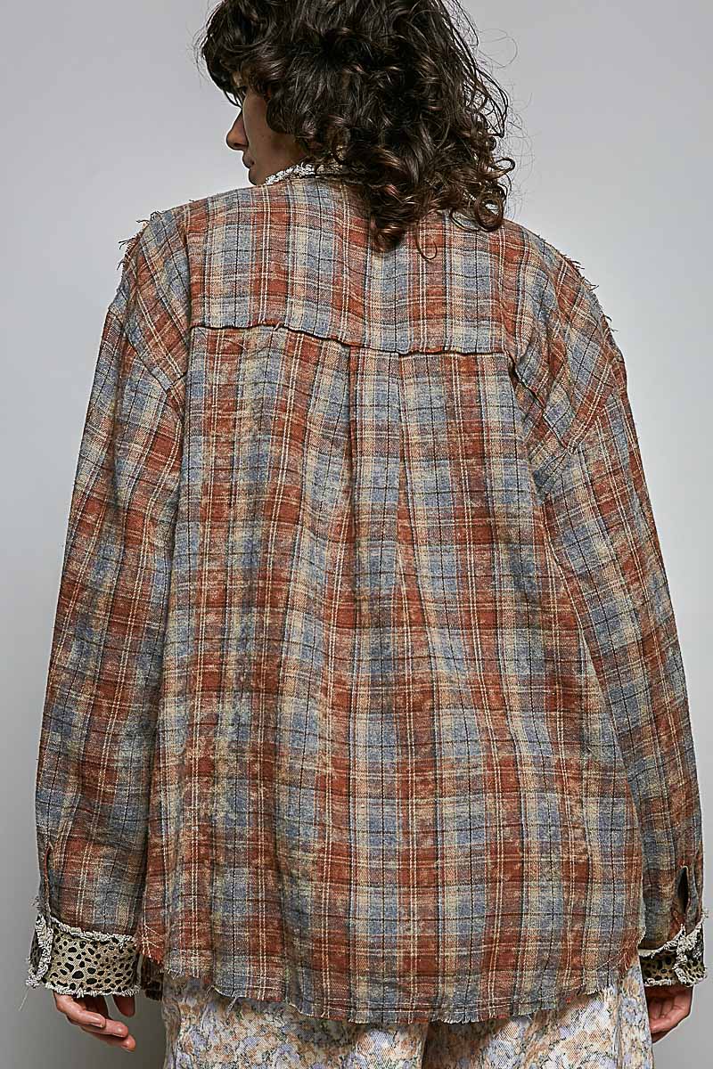POL Lightweight plaid shirt - relaxed fit