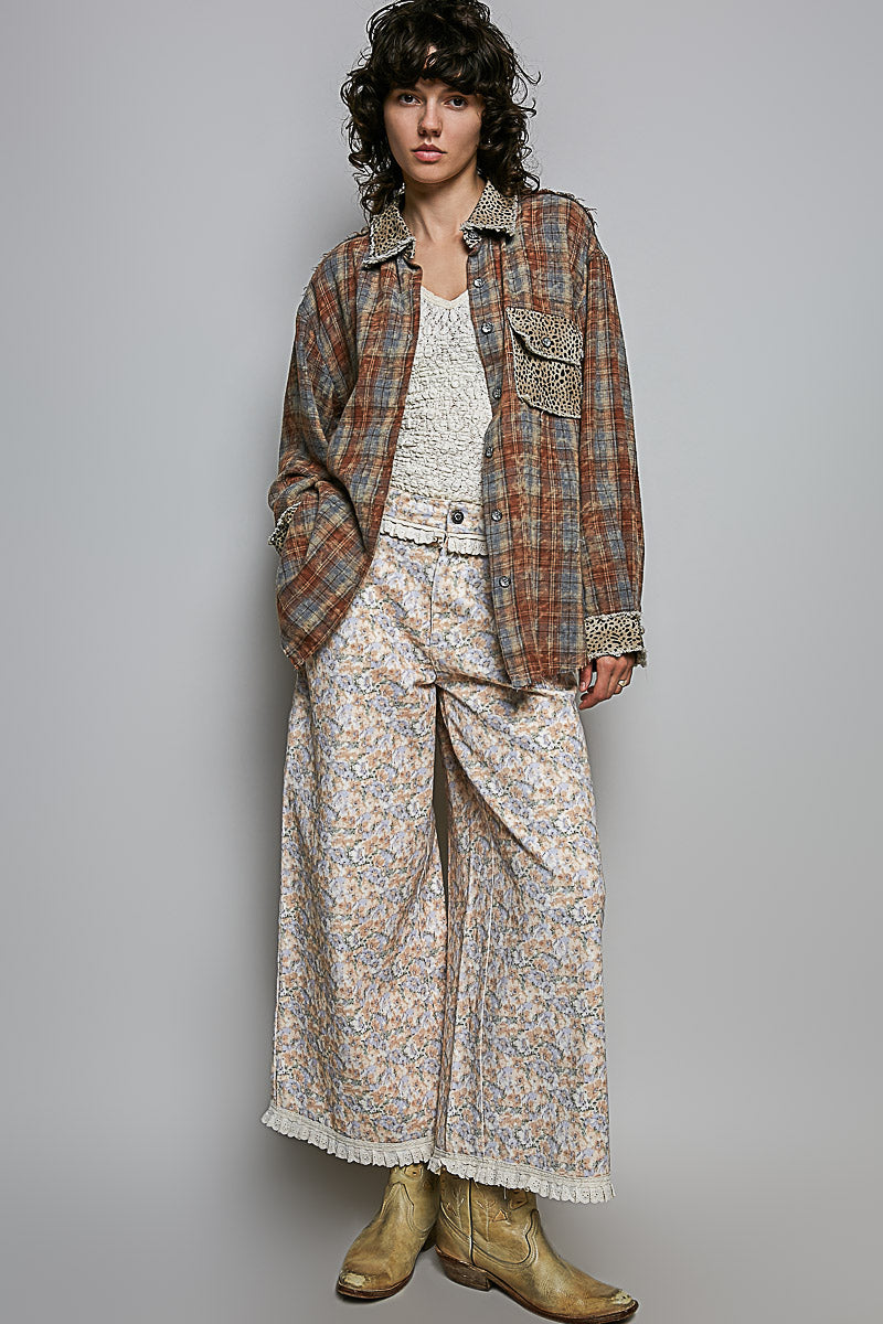 POL Lightweight plaid shirt - relaxed fit