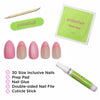 PaintLab Pink Sunset Glitter Press On Nails - Blush & Cactus