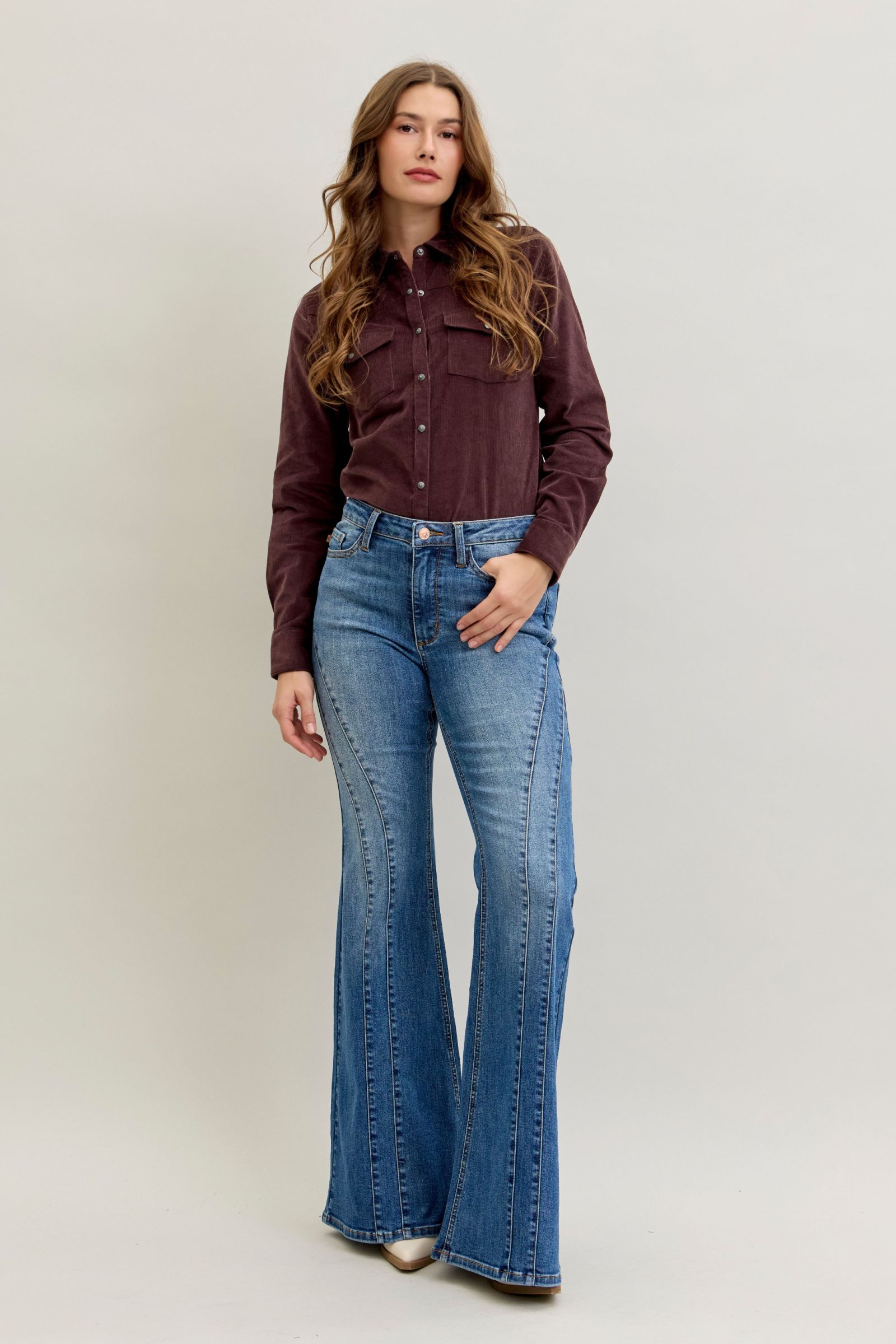 Judy Blue MR Jaqueline New Flare Double Angular Seam