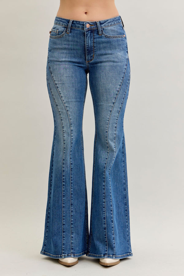 Judy Blue MR Jaqueline New Flare Double Angular Seam