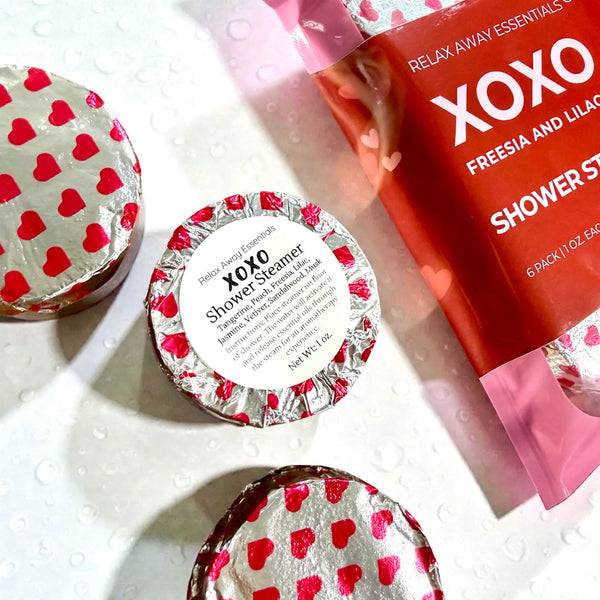 Xoxo Shower Steamers 6 Pack - Made in USA - Blush & Cactus