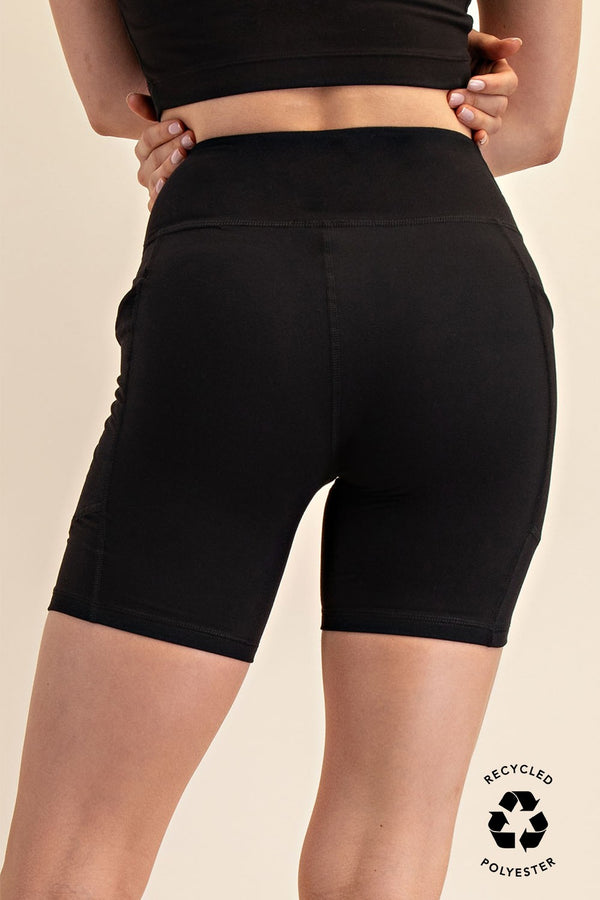 6 Inch Biker Shorts With Side Pockets