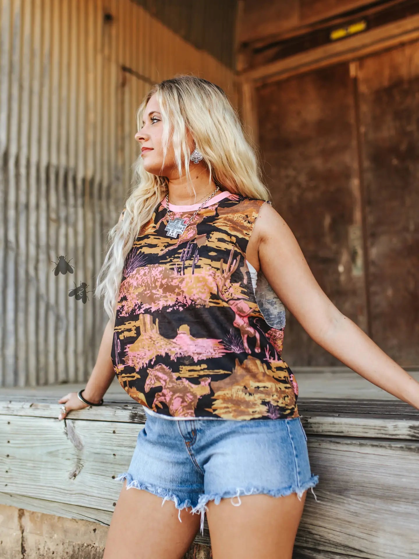 Tizzy Tank *Desert - Blush & Cactus