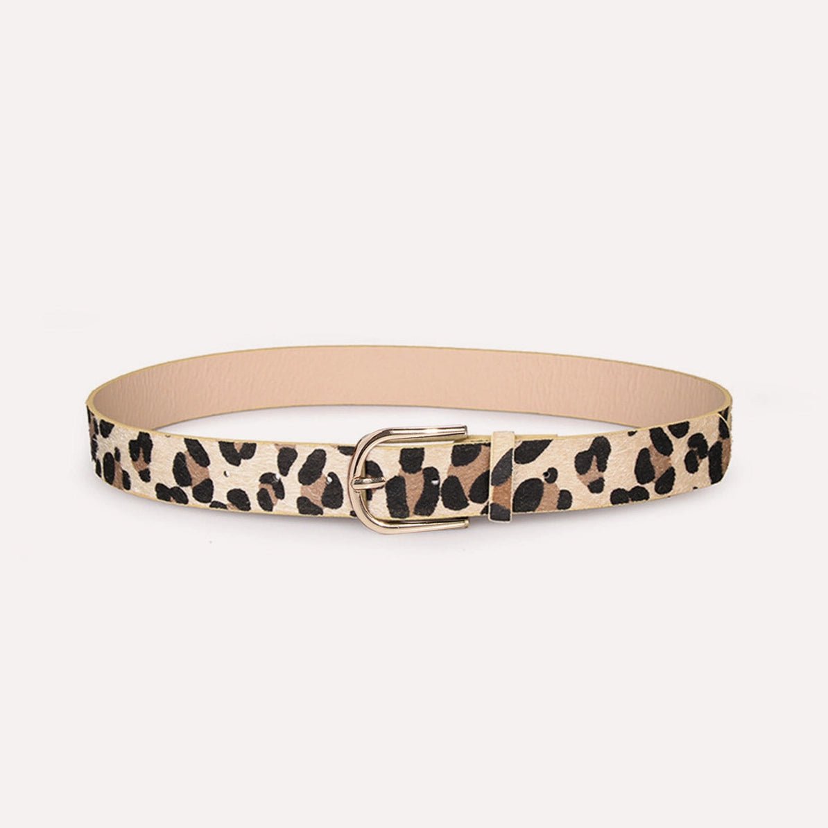Leopard Print Punk Vintage Belt - Blush & Cactus