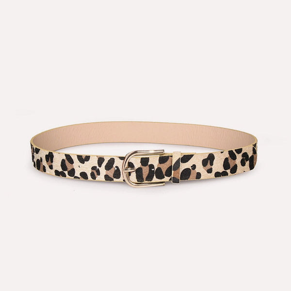 Leopard Print Punk Vintage Belt - Blush & Cactus