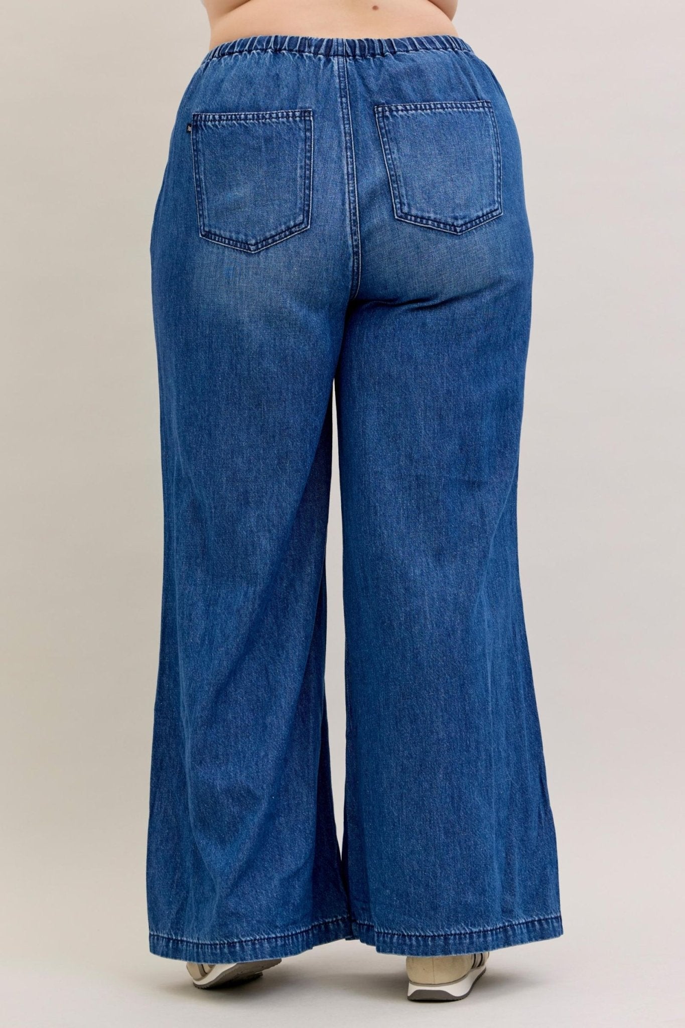 Judy Blue Palazzo Denim Curvy - Blush & Cactus
