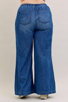 Judy Blue Palazzo Denim Curvy - Blush & Cactus