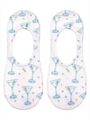 No - Show Liner Socks - Martinis & Olives - White - Blush & Cactus