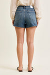 Judy Blue Hw R.m. Cut Off Short W/ Dome Studded - Blush & Cactus