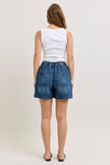 Judy Blue HW Baggy Short Featherweight - Blush & Cactus