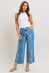 Judy Blue HW Ankle Wide - Blush & Cactus