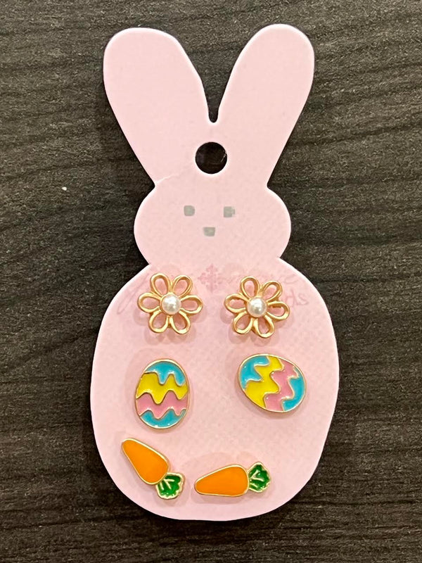 Kids 3 Stud Easter Earring Set