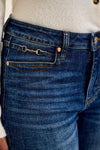 Judy Blue Mr Daisy Bootcut W/ Harness Trim Dk Sunset Ride