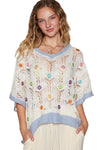 SALE POL V-neck Sleeveless Sweater Top