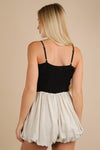 Very J Bubble Hem Romper With Smocking Body