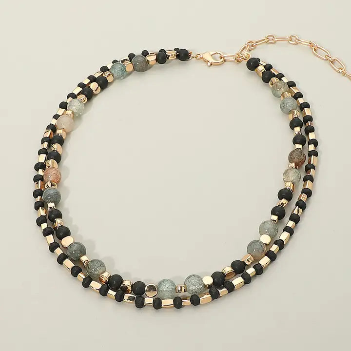 Boho Layered Beaded Necklace