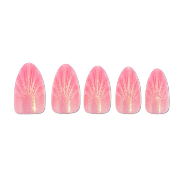 PaintLab Mermaid Shell Press - On Nails - Blush & Cactus